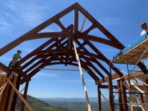 Gallery Timber Frame and Post & Beam Home Construction Work in progress1 Blue Ridge Post & Beam