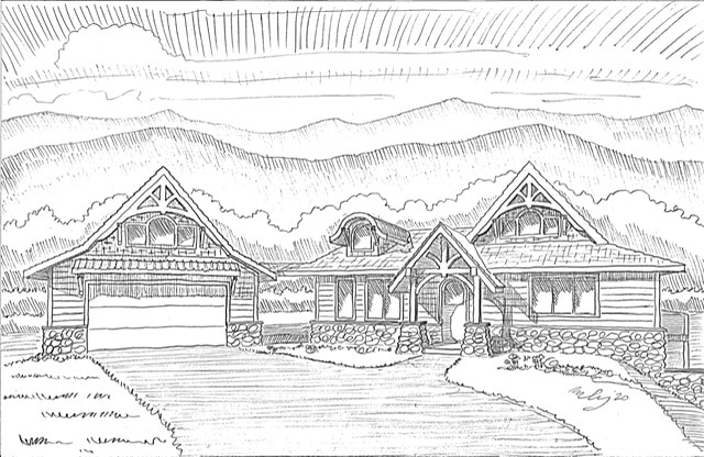 New Construction Timber Frame and Post & Beam Home Construction draw Blue Ridge Post & Beam
